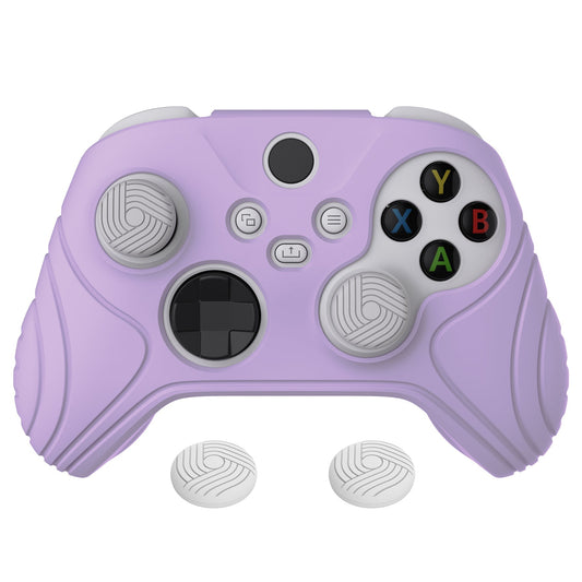 PlayVital Samurai Edition Mauve Purple Anti-slip Controller Grip Silicone Skin, Ergonomic Soft Rubber Protective Case Cover for Xbox Series S/X Controller with Black Thumb Stick Caps - WAX3009 PlayVital