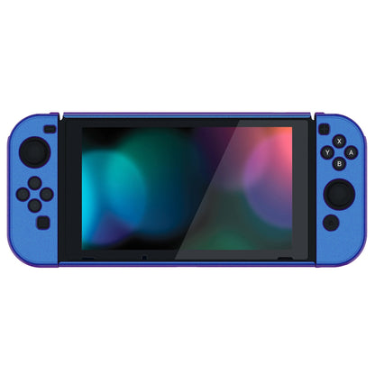 PlayVital UPGRADED Glossy Dockable Case Grip Cover for NS Switch, Ergonomic Protective Case for NS Switch, Separable Protector Hard Shell for Joycon - Chameleon Purple Blue - ANSP3001 PlayVital