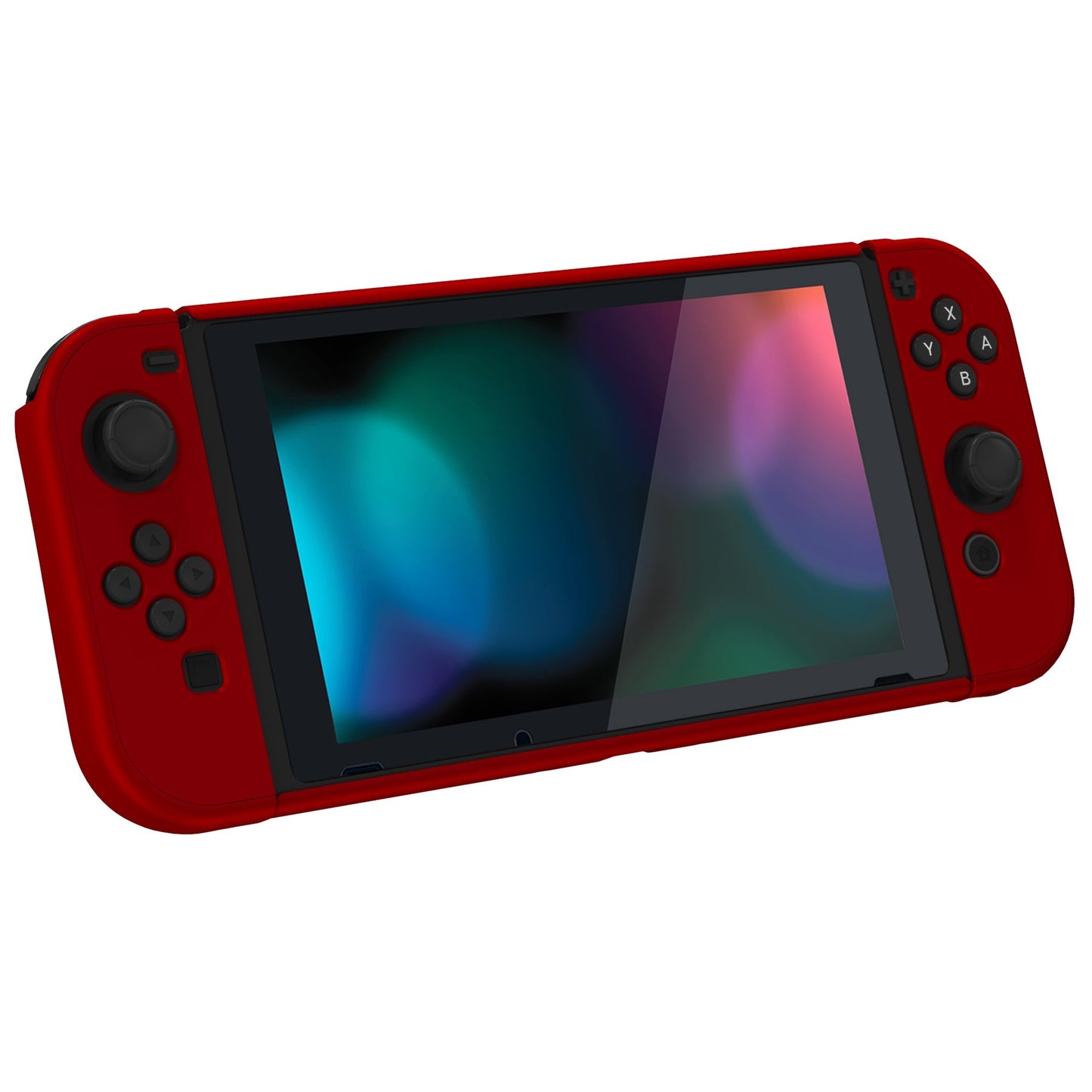 PlayVital UPGRADED Dockable Case Grip Cover for NS Switch, Ergonomic Protective Case for NS Switch, Separable Protector Hard Shell for Joycon - Scarlet Red - ANSP3003 PlayVital