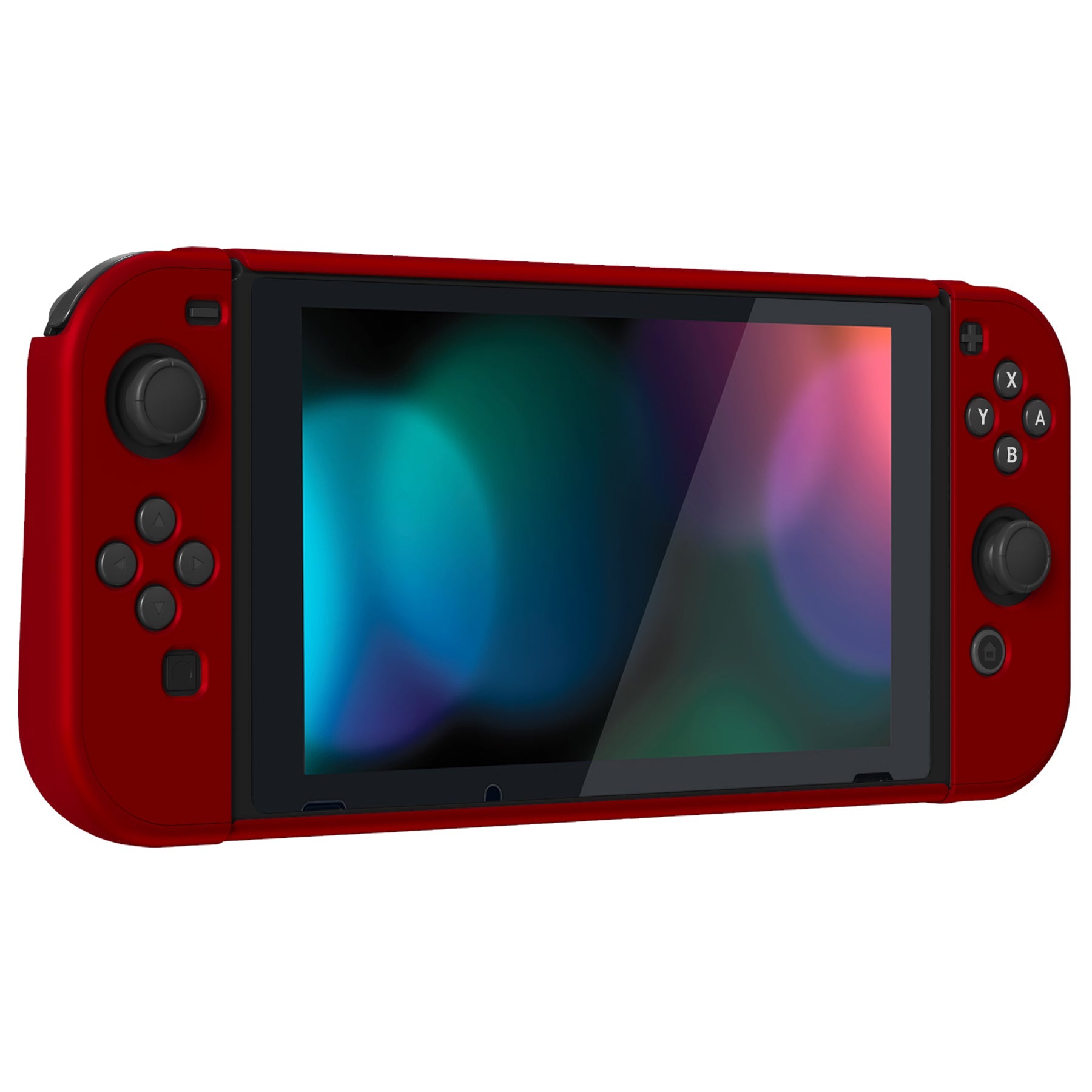 PlayVital UPGRADED Dockable Case Grip Cover for NS Switch, Ergonomic Protective Case for NS Switch, Separable Protector Hard Shell for Joycon - Scarlet Red - ANSP3003 PlayVital