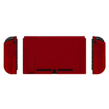 PlayVital UPGRADED Dockable Case Grip Cover for NS Switch, Ergonomic Protective Case for NS Switch, Separable Protector Hard Shell for Joycon - Scarlet Red - ANSP3003 PlayVital