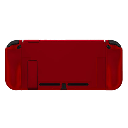 PlayVital UPGRADED Dockable Case Grip Cover for NS Switch, Ergonomic Protective Case for NS Switch, Separable Protector Hard Shell for Joycon - Scarlet Red - ANSP3003 PlayVital