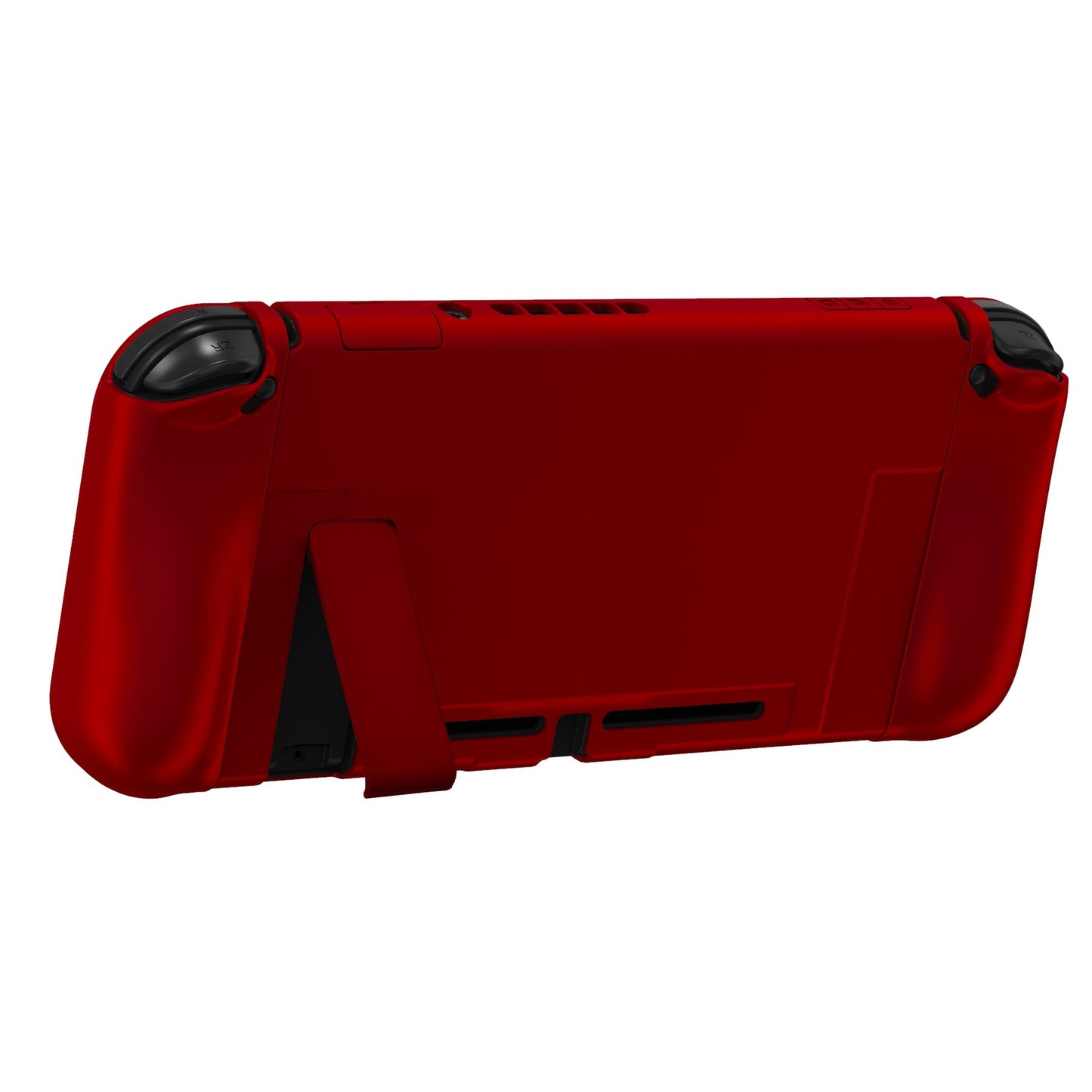 PlayVital UPGRADED Dockable Case Grip Cover for NS Switch, Ergonomic Protective Case for NS Switch, Separable Protector Hard Shell for Joycon - Scarlet Red - ANSP3003 PlayVital