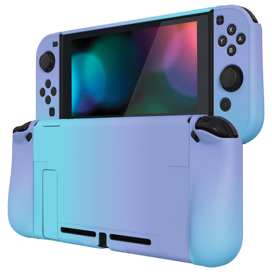 PlayVital UPGRADED Dockable Case Grip Cover for NS Switch, Ergonomic Protective Case for NS Switch, Separable Protector Hard Shell for Joycon - Gradient Violet Blue - ANSP3004 PlayVital