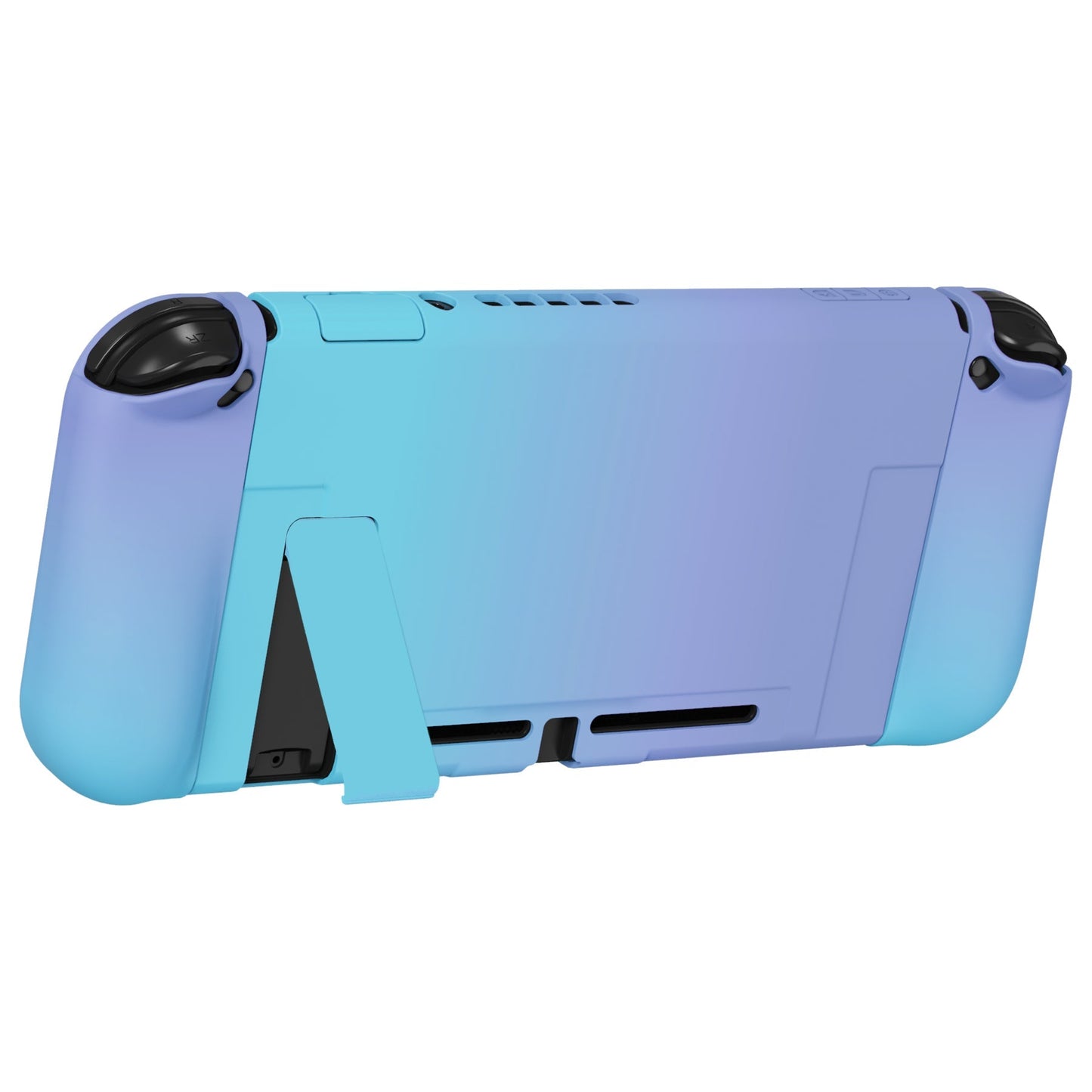 PlayVital UPGRADED Dockable Case Grip Cover for NS Switch, Ergonomic Protective Case for NS Switch, Separable Protector Hard Shell for Joycon - Gradient Violet Blue - ANSP3004 PlayVital