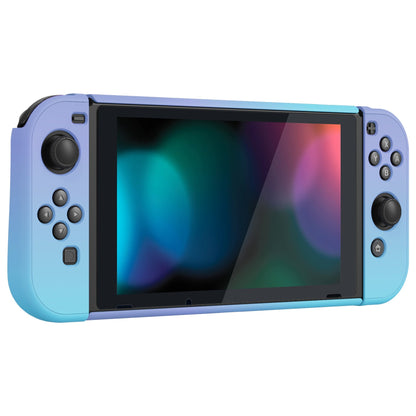 PlayVital UPGRADED Dockable Case Grip Cover for NS Switch, Ergonomic Protective Case for NS Switch, Separable Protector Hard Shell for Joycon - Gradient Violet Blue - ANSP3004 PlayVital