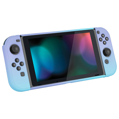 PlayVital UPGRADED Dockable Case Grip Cover for NS Switch, Ergonomic Protective Case for NS Switch, Separable Protector Hard Shell for Joycon - Gradient Violet Blue - ANSP3004 PlayVital