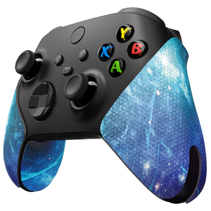 PlayVital Anti-Skid Sweat-Absorbent Controller Grip for Xbox Series X/S Controller, Professional Textured Soft Rubber Pads Handle Grips for Xbox Core Wireless Controller - Blue Nebula - X3PJ040 PlayVital