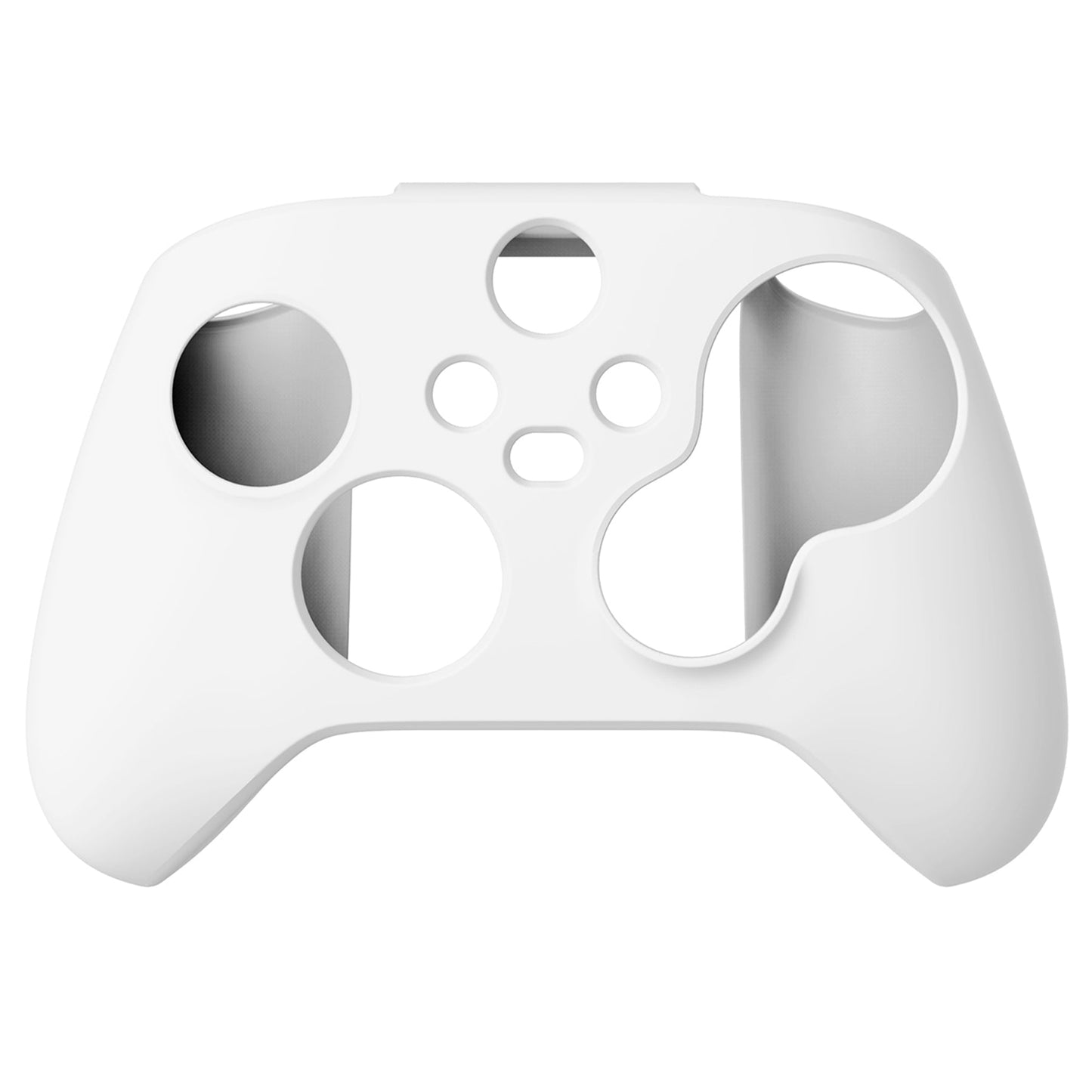 PlayVital White Pure Series Anti-Slip Silicone Cover Skin for Xbox Series X Controller, Soft Rubber Case Protector for Xbox Series S Controller with White Thumb Grip Caps - BLX3002 PlayVital