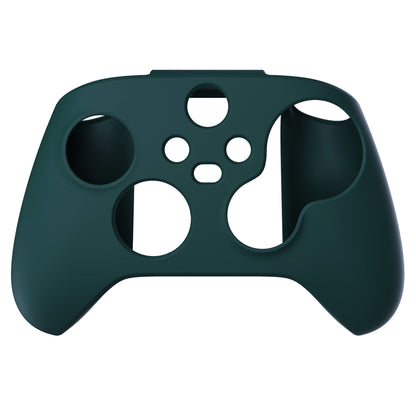 PlayVital Racing Green Pure Series Anti-Slip Silicone Cover Skin for Xbox Series X Controller, Soft Rubber Case Protector for Xbox Series S Controller with Black Thumb Grip Caps - BLX3004 PlayVital