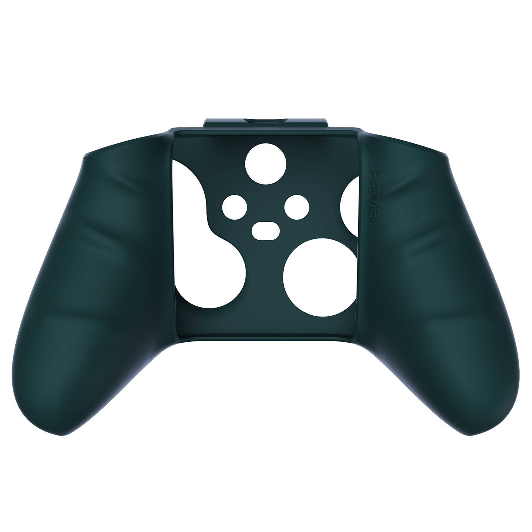 PlayVital Racing Green Pure Series Anti-Slip Silicone Cover Skin for Xbox Series X Controller, Soft Rubber Case Protector for Xbox Series S Controller with Black Thumb Grip Caps - BLX3004 PlayVital