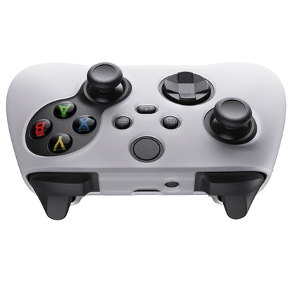 PlayVital Transparent Clear White Pure Series Anti-Slip Silicone Cover Skin for Xbox Series X/S Controller, Soft Rubber Case Protector for Xbox Series X/S Controller with Clear White Thumb Grip Caps - BLX3016 PlayVital