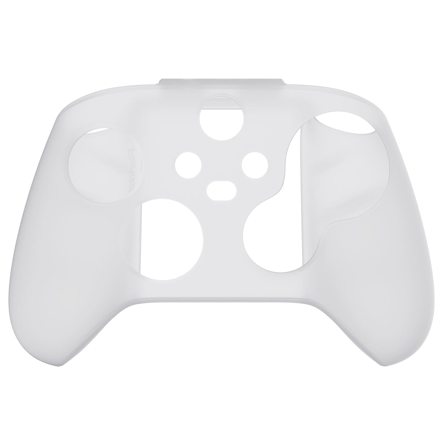 PlayVital Transparent Clear White Pure Series Anti-Slip Silicone Cover Skin for Xbox Series X/S Controller, Soft Rubber Case Protector for Xbox Series X/S Controller with Clear White Thumb Grip Caps - BLX3016 PlayVital