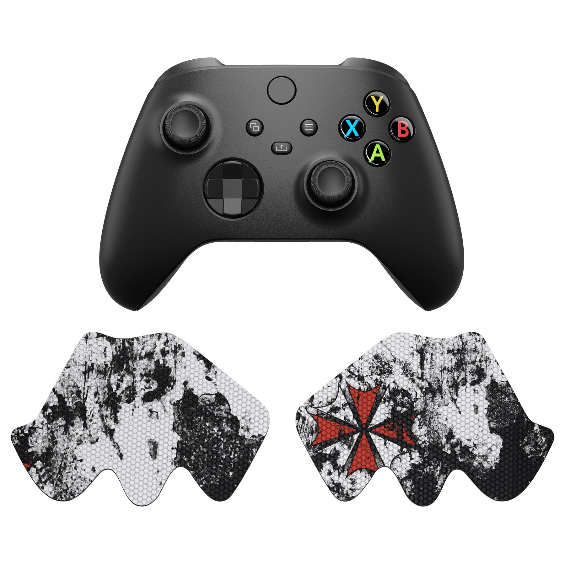 PlayVital Anti-Skid Sweat-Absorbent Controller Grip for Xbox Series X/S Controller, Professional Textured Soft Rubber Pads Handle Grips for Xbox Core Wireless Controller - Biohazard - X3PJ042 PlayVital