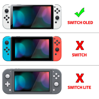 PlayVital ZealProtect Soft Protective Case for Switch OLED, Flexible Protector Joycon Grip Cover for Switch OLED with Thumb Grip Caps & ABXY Direction Button Caps - Blocks Adventure - XSOYV6042 playvital