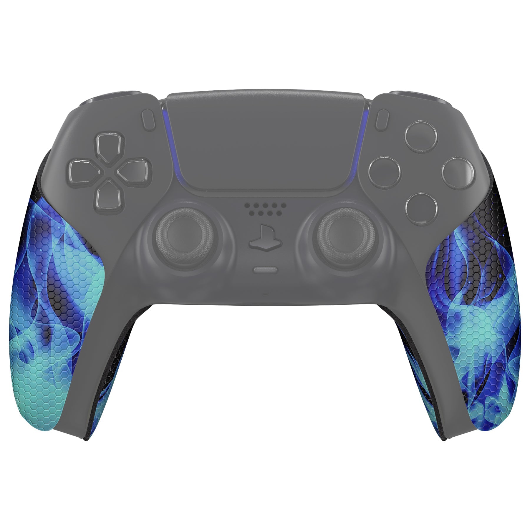 PlayVital Blue Flame Anti-Skid Sweat-Absorbent Controller Grip for PS5 Controller - PFPJ129 PlayVital