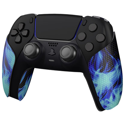 PlayVital Blue Flame Anti-Skid Sweat-Absorbent Controller Grip for PS5 Controller - PFPJ129 PlayVital