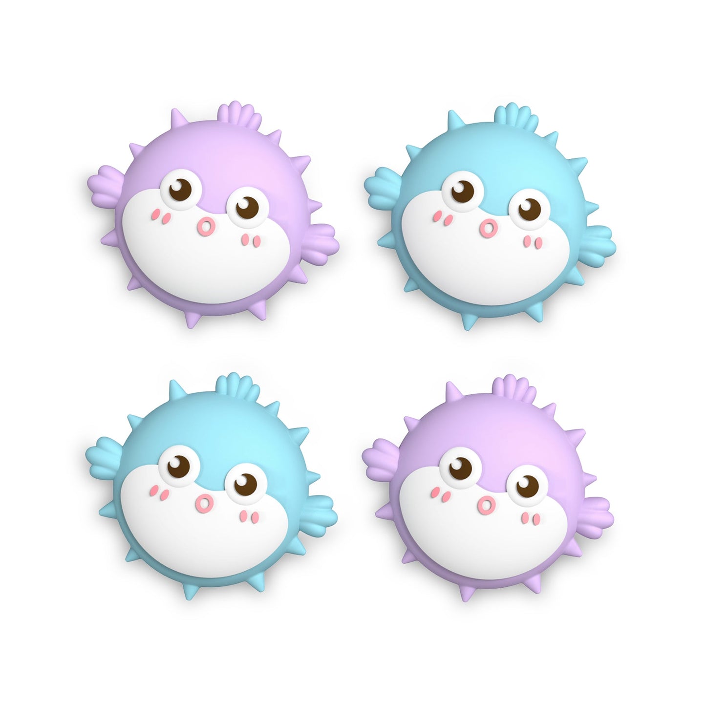 PlayVital Thumbs Cushion Caps Thumb Grip Caps for Nintendo Switch & Switch Lite & Switch OLED - Chubby Puffer Fish - NJM1190 PlayVital