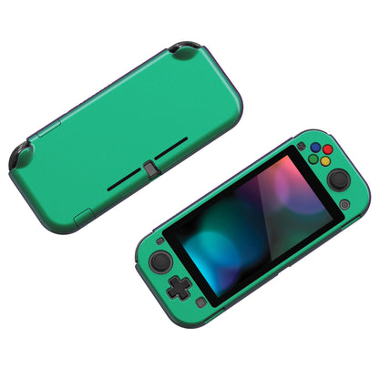 PlayVital Customized Protective Grip Case for Nintendo Switch Lite, Glossy Chameleon Green Purple Hard Cover Protector for Nintendo Switch Lite - 1 x Black Border Tempered Glass Screen Protector Included - YYNLP002 PlayVital