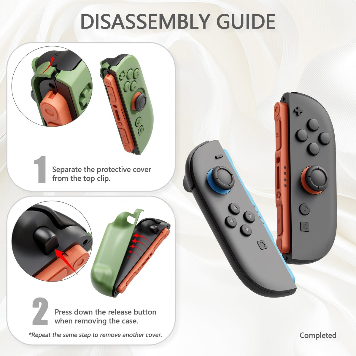 PlayVital Elemental Spirits ハード保護ケース 分離式グリップ・サムグリップ＆ボタンキャップ付き Nintendo Switch 2用【スクワッドリーダー】