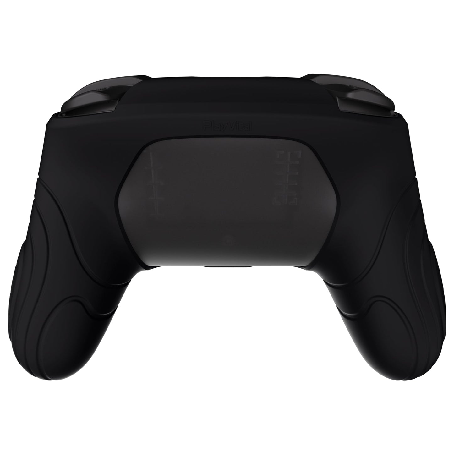 PlayVital Samurai Edition Ergonomic Silicone Skin Protective Case for Nintendo Switch Pro Controller, Soft Anti-slip Controller Grip Protector for Nintendo Switch Pro with Thumb Grip Caps - Black- EBNPP002 PlayVital