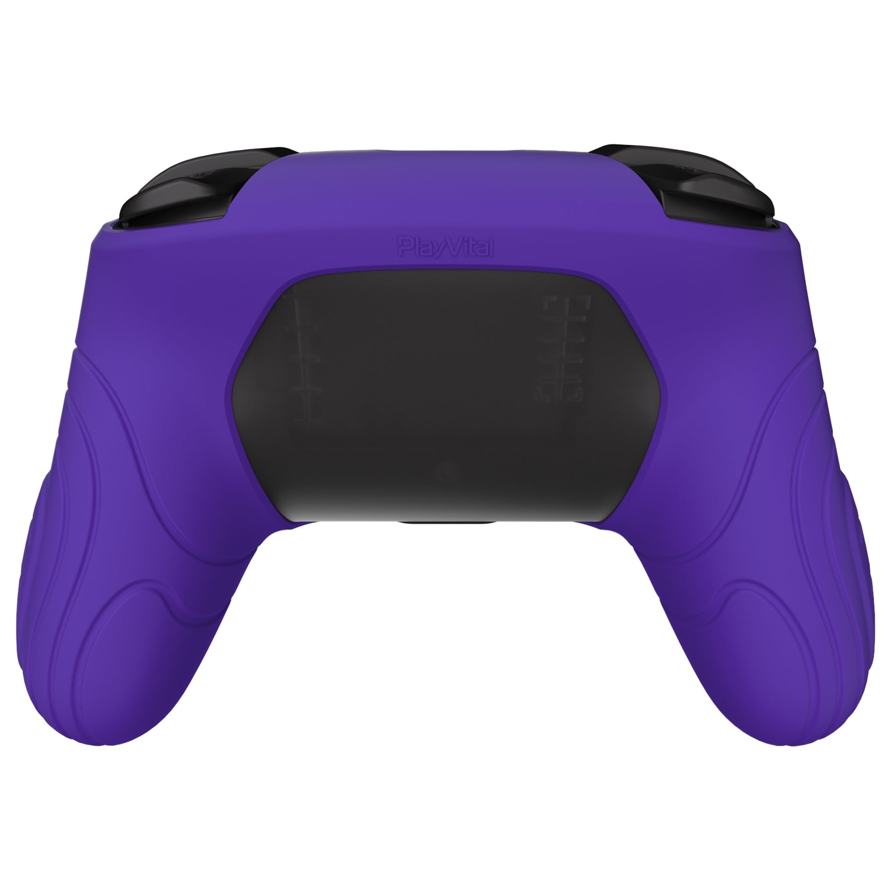 PlayVital Samurai Edition Ergonomic Silicone Skin Protective Case for Nintendo Switch Pro Controller, Soft Anti-slip Controller Grip Protector for Nintendo Switch Pro with Thumb Grip Caps - Purple - EBNPP003 PlayVital