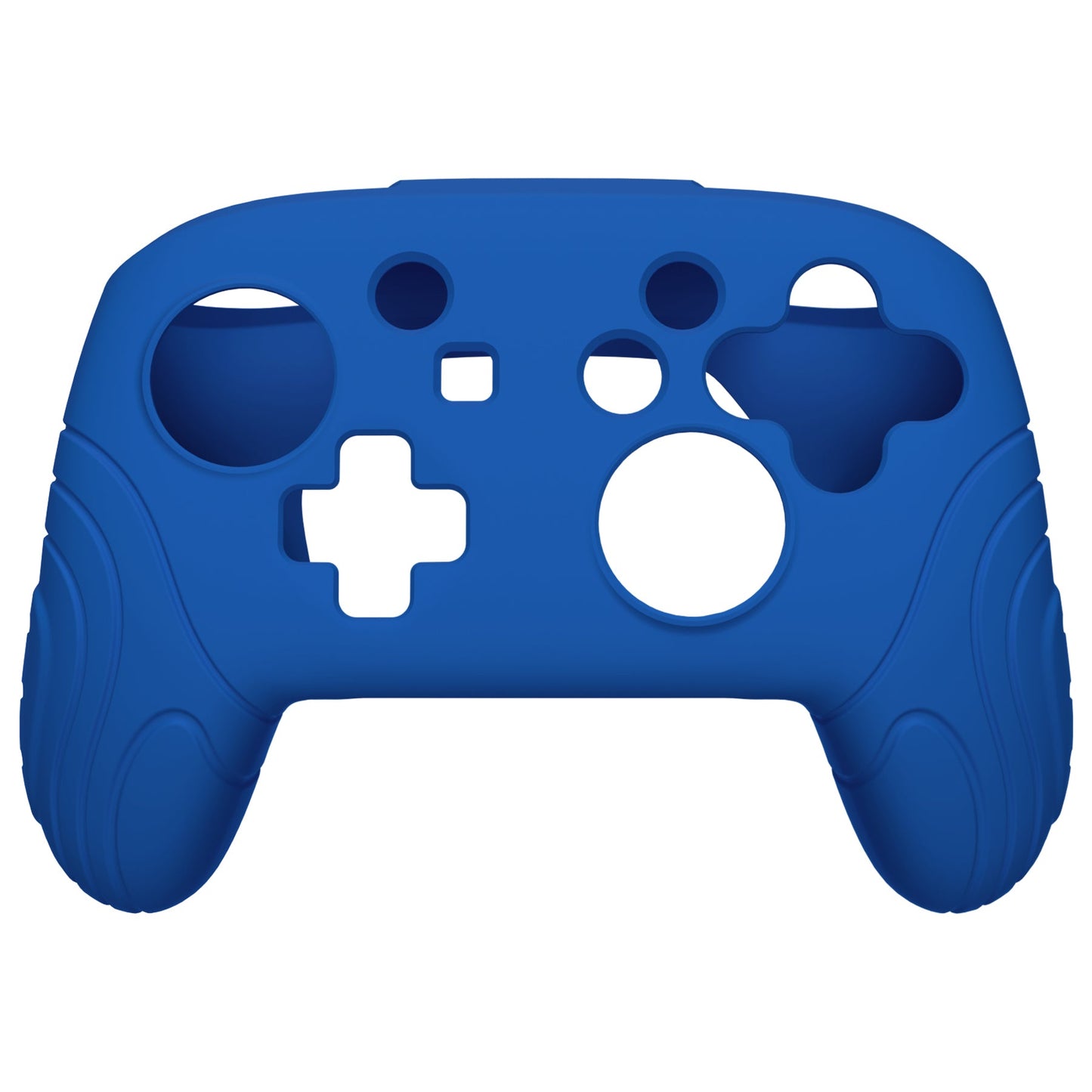 PlayVital Samurai Edition Ergonomic Silicone Skin Protective Case for Nintendo Switch Pro Controller, Soft Anti-slip Controller Grip Protector for Nintendo Switch Pro with Thumb Grip Caps - Blue - EBNPP004 PlayVital