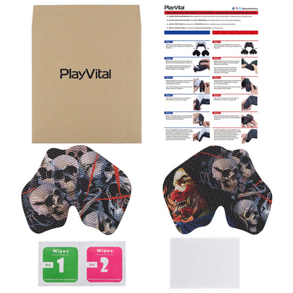 PlayVital Ghost of Samurai Anti-Skid Sweat-Absorbent Controller Grip for PS5 Controller - PFPJ134 PlayVital