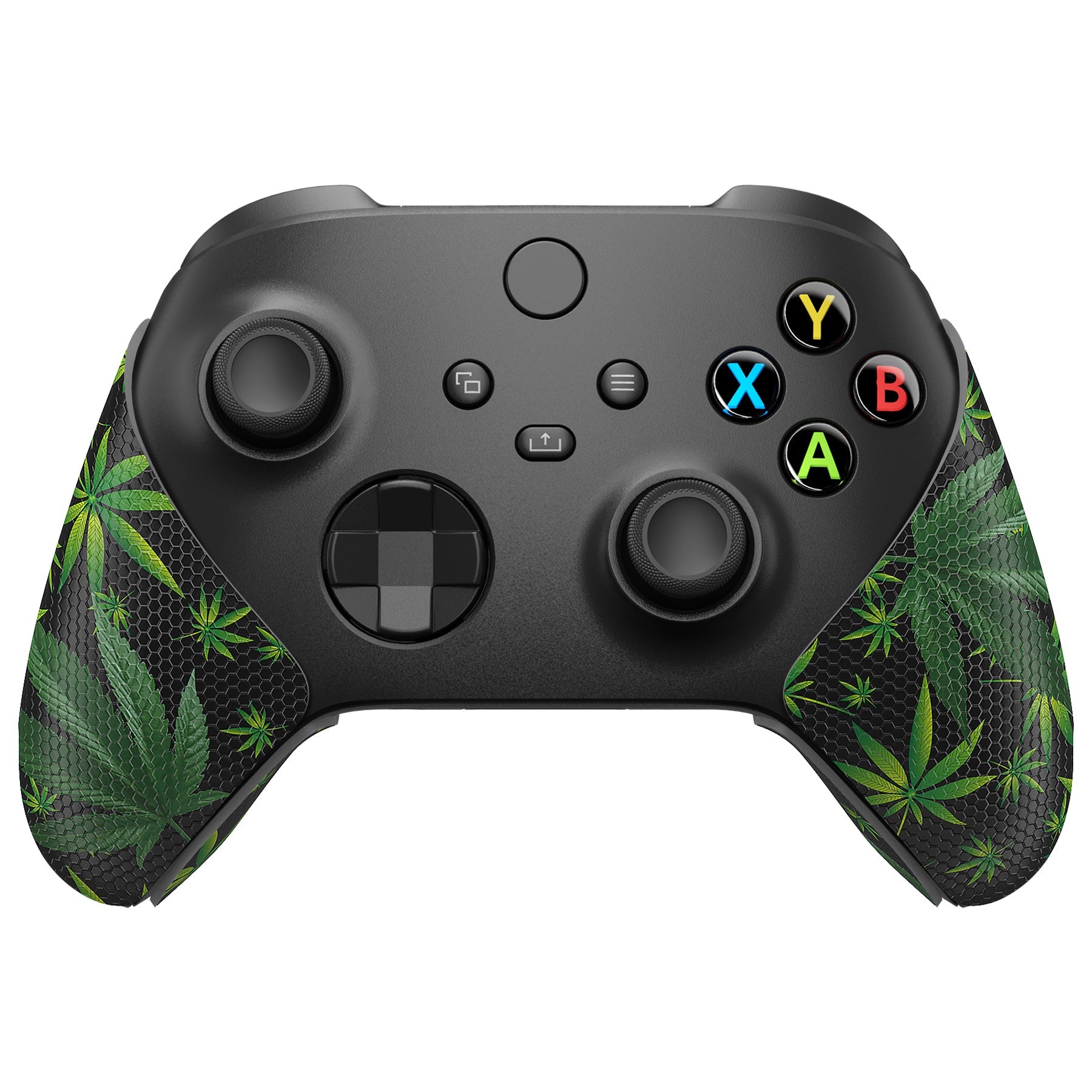 PlayVital Green Weeds Anti-Skid Sweat-Absorbent Controller Grip for Xbox Series X/S Controller, Professional Textured Soft Rubber Pads Handle Grips for Xbox Series X/S Controller - X3PJ045 PlayVital