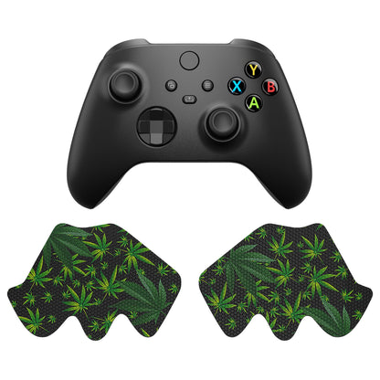 PlayVital Green Weeds Anti-Skid Sweat-Absorbent Controller Grip for Xbox Series X/S Controller, Professional Textured Soft Rubber Pads Handle Grips for Xbox Series X/S Controller - X3PJ045 PlayVital