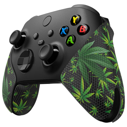 PlayVital Green Weeds Anti-Skid Sweat-Absorbent Controller Grip for Xbox Series X/S Controller, Professional Textured Soft Rubber Pads Handle Grips for Xbox Series X/S Controller - X3PJ045 PlayVital