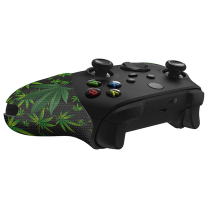 PlayVital Green Weeds Anti-Skid Sweat-Absorbent Controller Grip for Xbox Series X/S Controller, Professional Textured Soft Rubber Pads Handle Grips for Xbox Series X/S Controller - X3PJ045 PlayVital