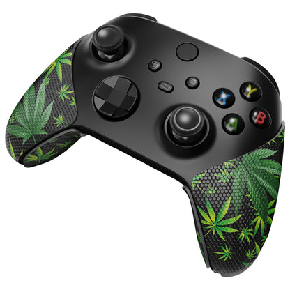 PlayVital Green Weeds Anti-Skid Sweat-Absorbent Controller Grip for Xbox Series X/S Controller, Professional Textured Soft Rubber Pads Handle Grips for Xbox Series X/S Controller - X3PJ045 PlayVital