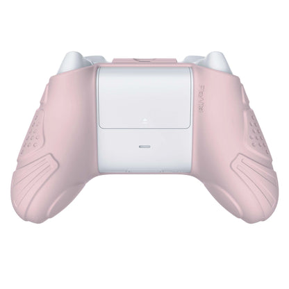 PlayVital Guardian Edition Pink Ergonomic Soft Anti-slip Controller Silicone Case Cover, Rubber Protector Skins with White Joystick Caps for Xbox Series S and Xbox Series X Controller - HCX3005 PlayVital