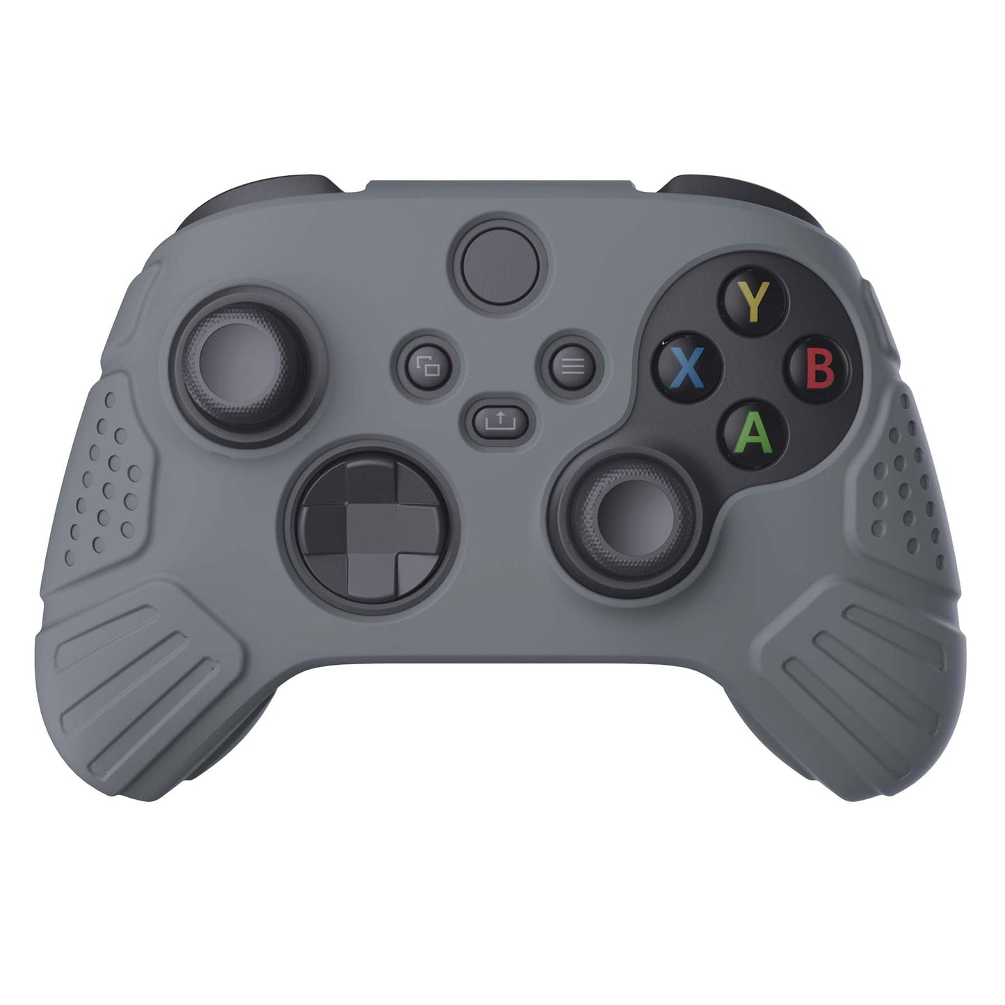 PlayVital Guardian Edition Gray Ergonomic Soft Anti-slip Controller Silicone Case Cover, Rubber Protector Skins with Black Joystick Caps for Xbox Series S and Xbox Series X Controller - HCX3006 PlayVital