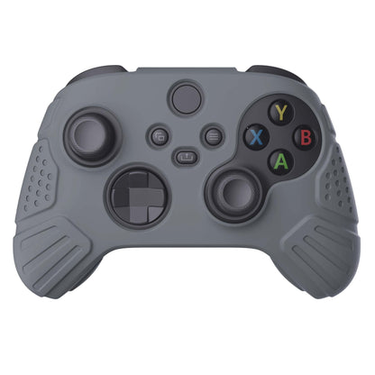 PlayVital Guardian Edition Gray Ergonomic Soft Anti-slip Controller Silicone Case Cover, Rubber Protector Skins with Black Joystick Caps for Xbox Series S and Xbox Series X Controller - HCX3006 PlayVital