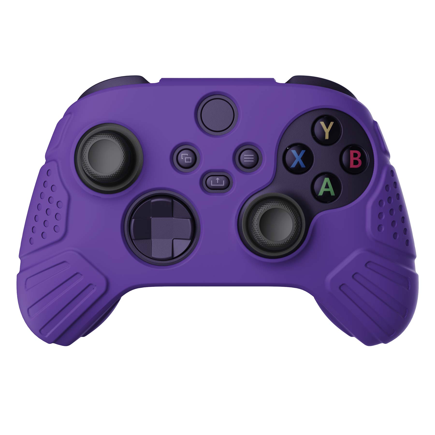 PlayVital Guardian Edition Purple Ergonomic Soft Anti-slip Controller Silicone Case Cover, Rubber Protector Skins with Black Joystick Caps for Xbox Series S and Xbox Series X Controller - HCX3007 PlayVital