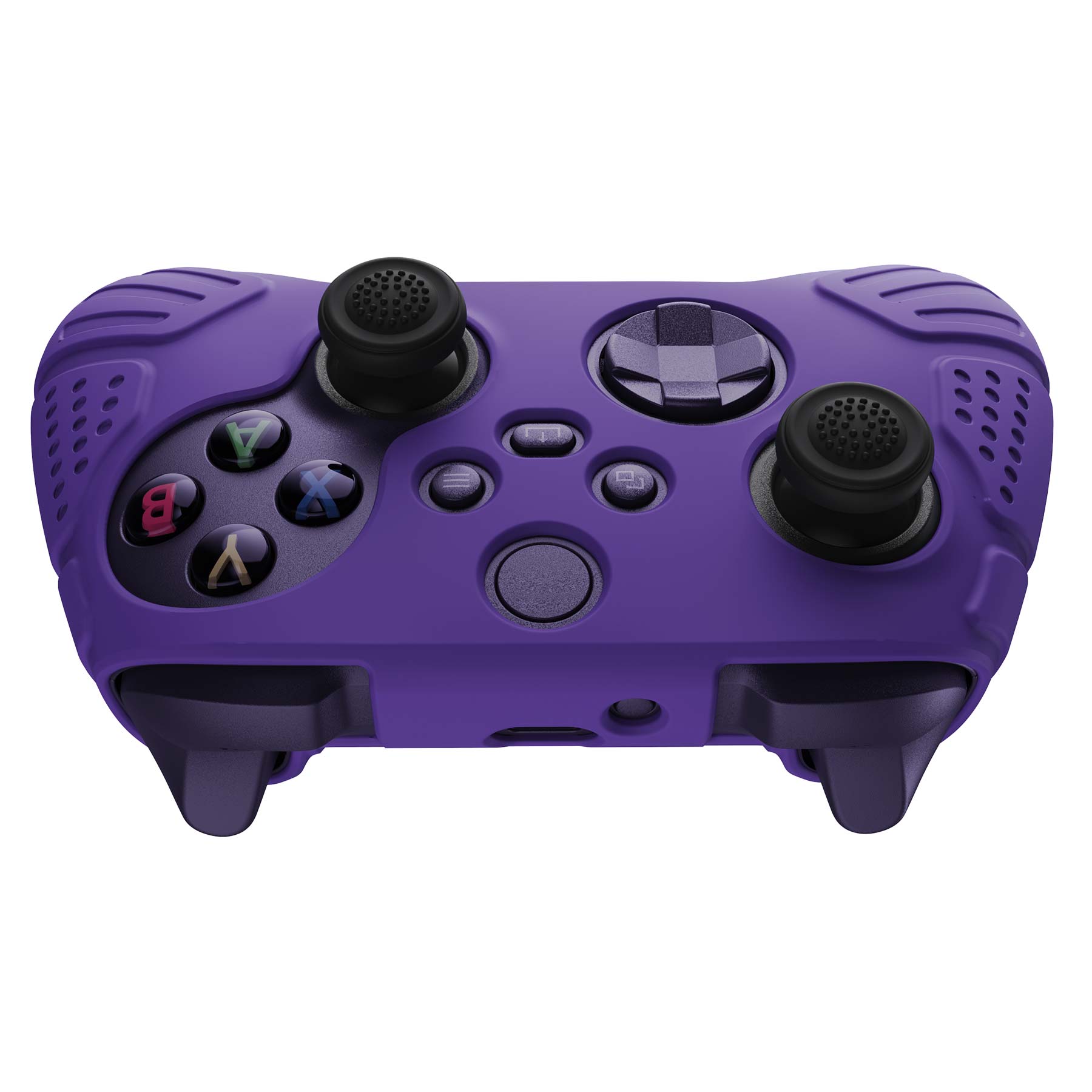 PlayVital Guardian Edition Purple Ergonomic Soft Anti-slip Controller Silicone Case Cover, Rubber Protector Skins with Black Joystick Caps for Xbox Series S and Xbox Series X Controller - HCX3007 PlayVital