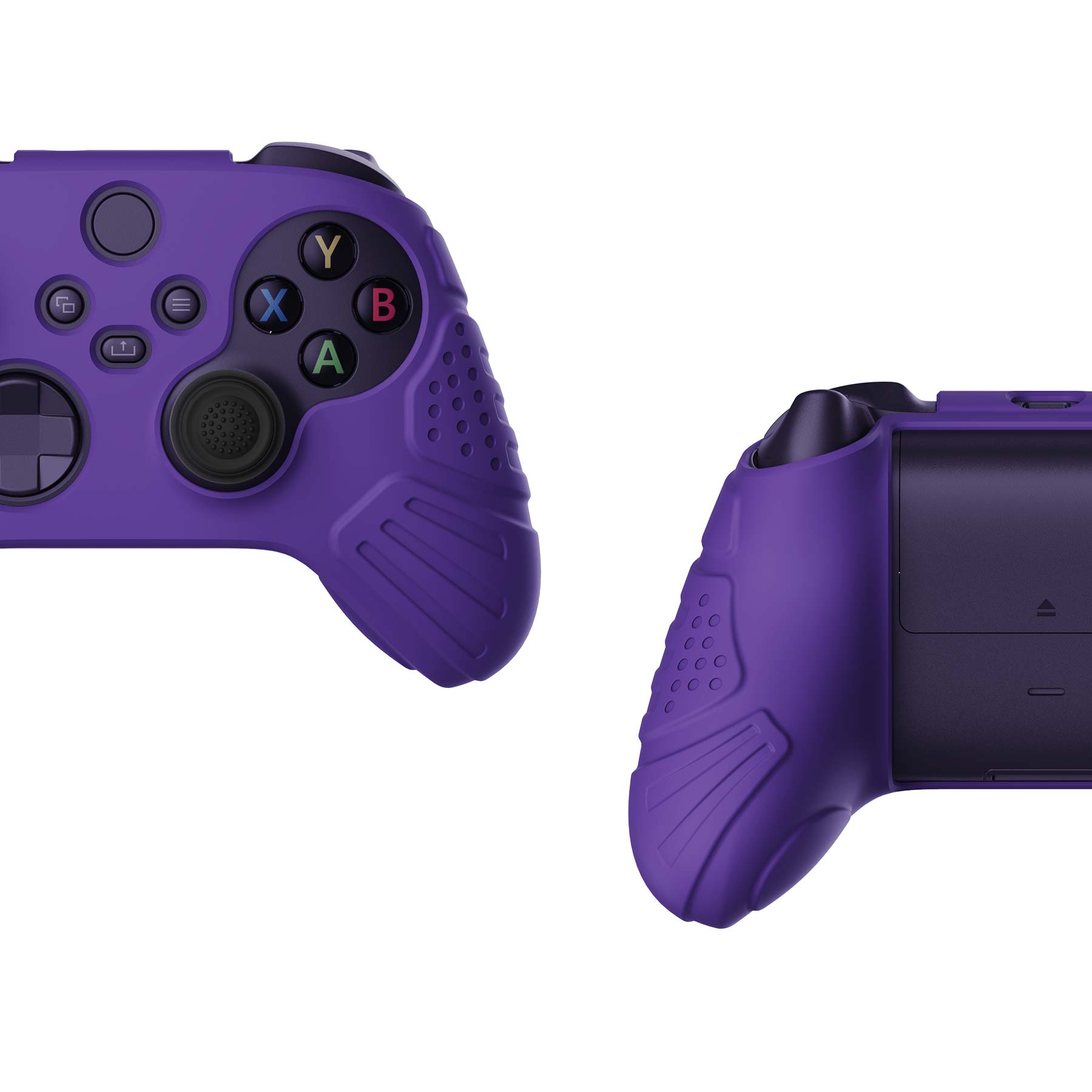 PlayVital Guardian Edition Purple Ergonomic Soft Anti-slip Controller Silicone Case Cover, Rubber Protector Skins with Black Joystick Caps for Xbox Series S and Xbox Series X Controller - HCX3007 PlayVital