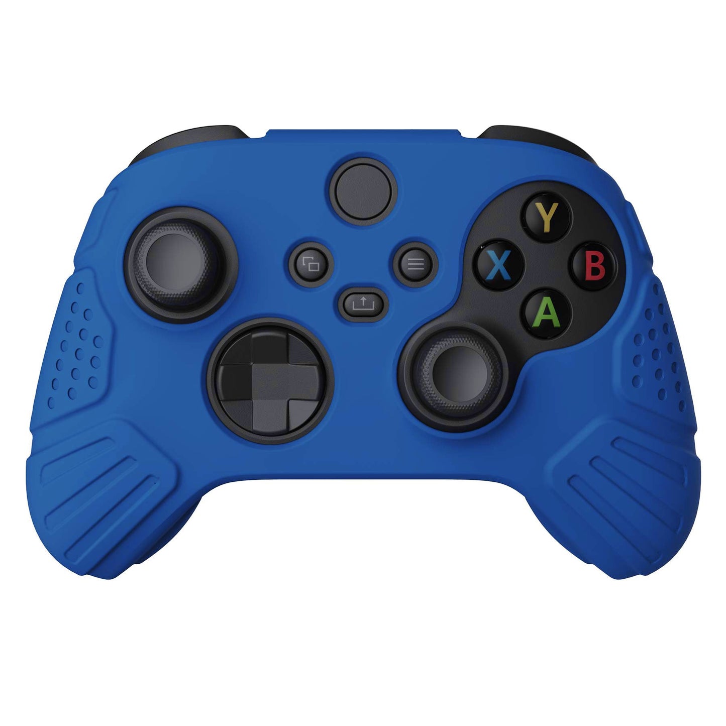 PlayVital Guardian Edition Blue Ergonomic Soft Anti-slip Controller Silicone Case Cover, Rubber Protector Skins with Black Joystick Caps for Xbox Series S and Xbox Series X Controller - HCX3008 PlayVital