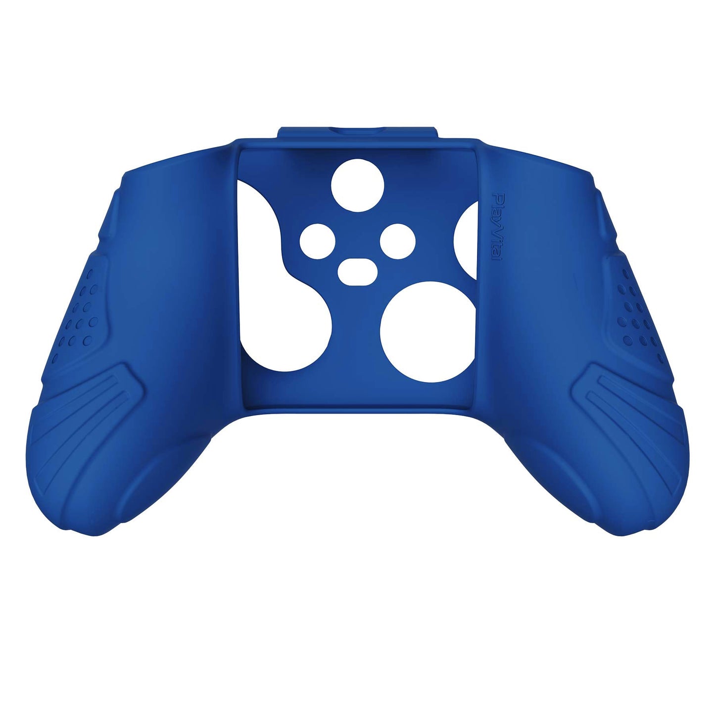 PlayVital Guardian Edition Blue Ergonomic Soft Anti-slip Controller Silicone Case Cover, Rubber Protector Skins with Black Joystick Caps for Xbox Series S and Xbox Series X Controller - HCX3008 PlayVital