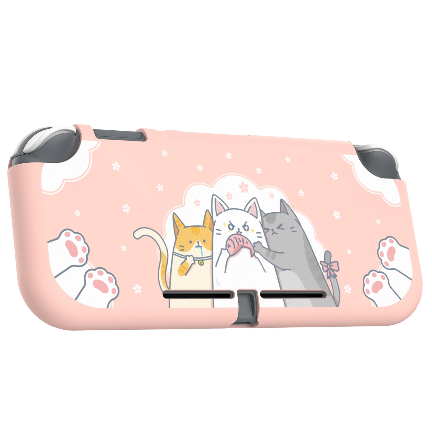 PlayVital Hungry Kitties Custom Protective Case for NS Switch Lite, Soft TPU Slim Case Cover for NS Switch Lite - LTU6006 PlayVital