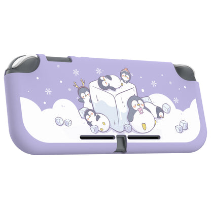 PlayVital Icy Cube Penguin Custom Protective Case for NS Switch Lite, Soft TPU Slim Case Cover for NS Switch Lite - LTU6009 PlayVital