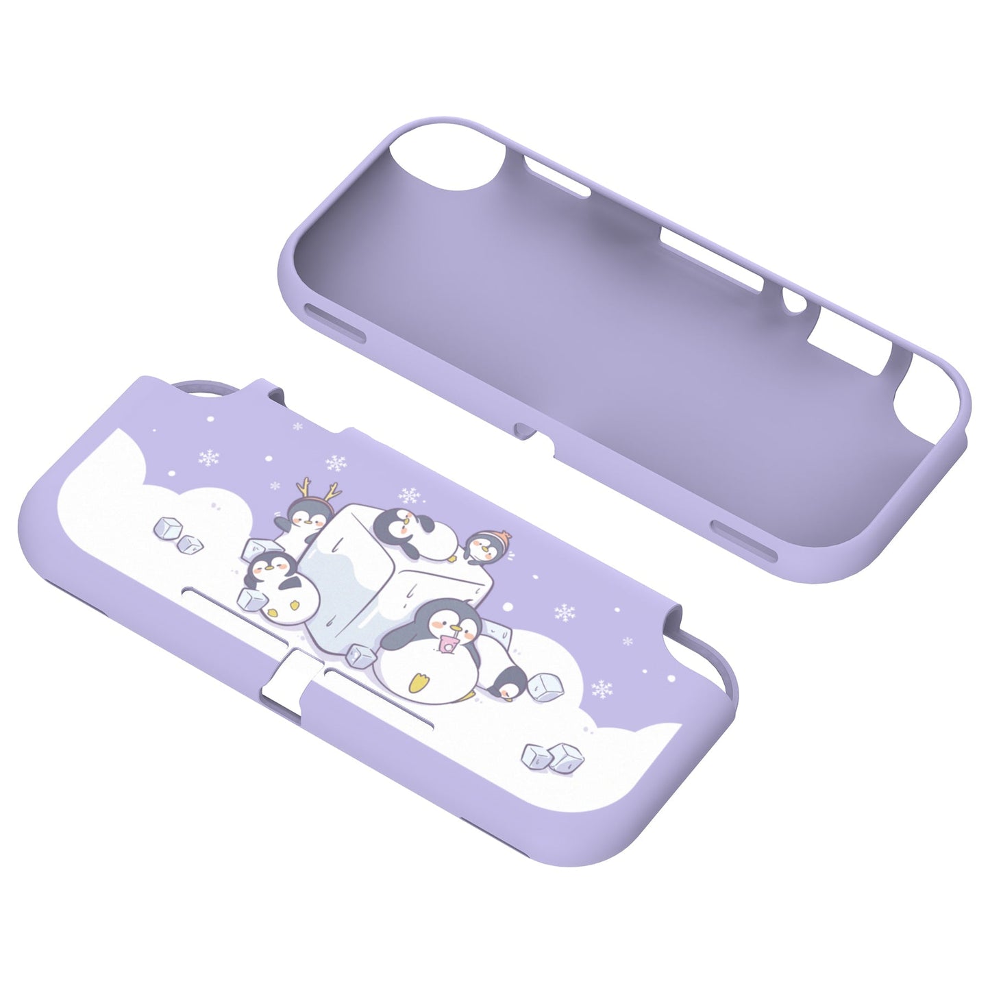 PlayVital Icy Cube Penguin Custom Protective Case for NS Switch Lite, Soft TPU Slim Case Cover for NS Switch Lite - LTU6009 PlayVital