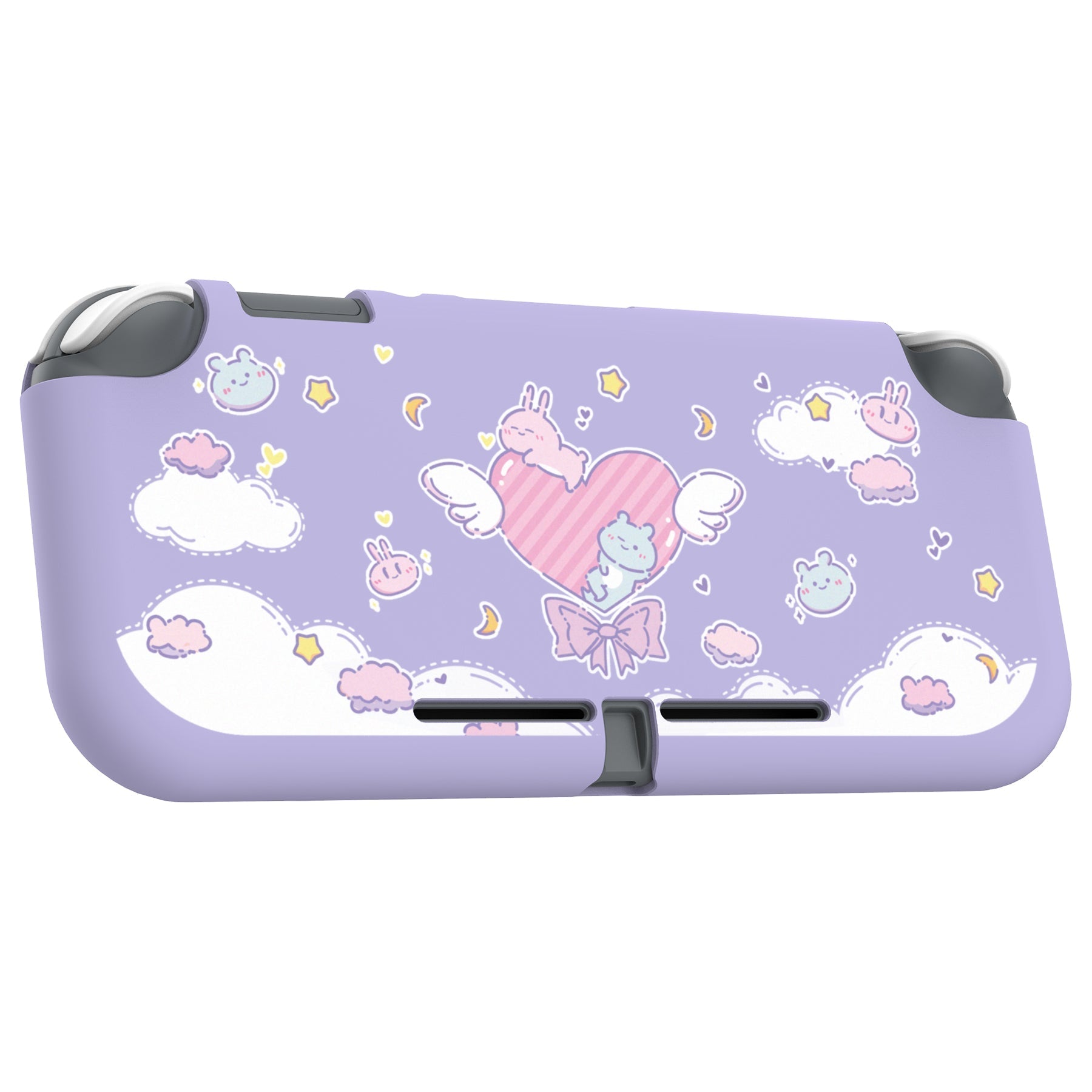 PlayVital Fantasy Bunny & Bear Custom Protective Case for NS Switch Lite, Soft TPU Slim Case Cover for NS Switch Lite - LTU6010 PlayVital