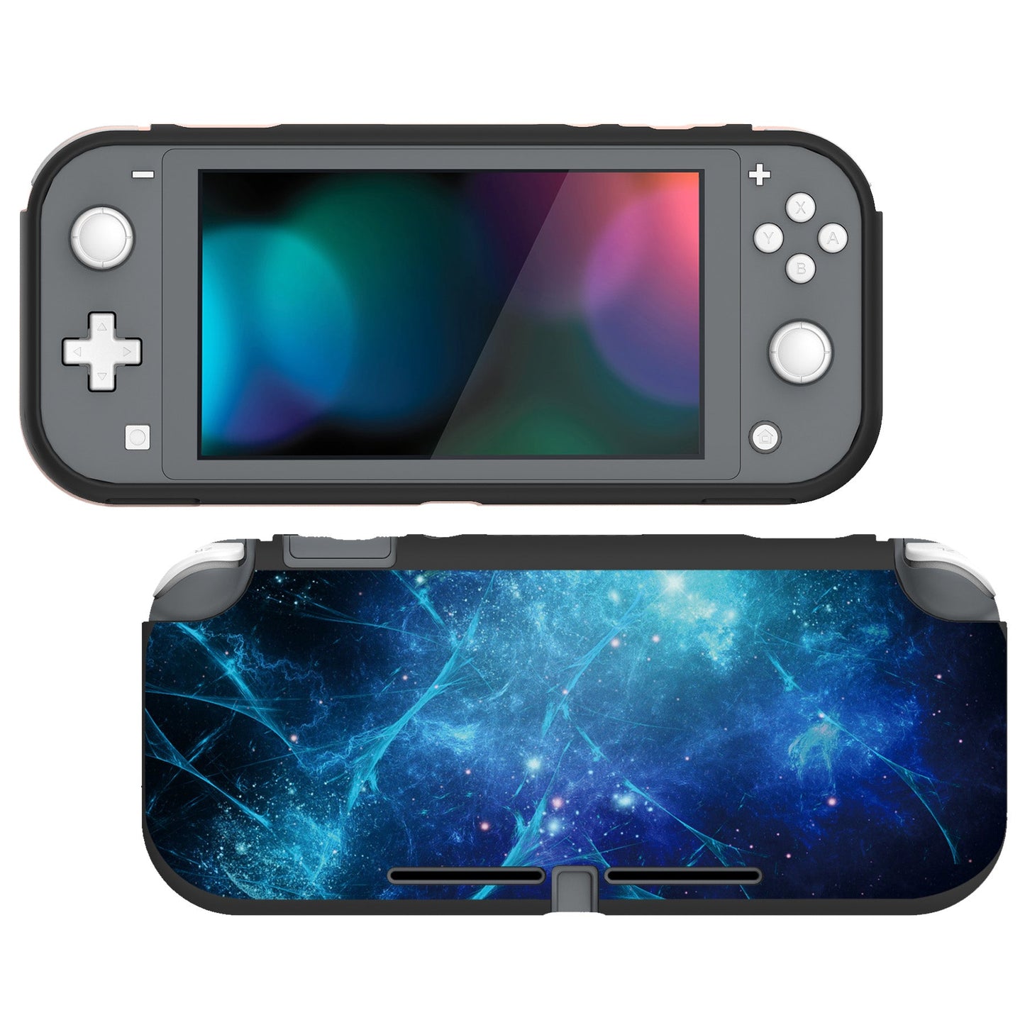 PlayVital Blue Nebula Custom Protective Case for NS Switch Lite, Soft TPU Slim Case Cover for NS Switch Lite - LTU6012 PlayVital