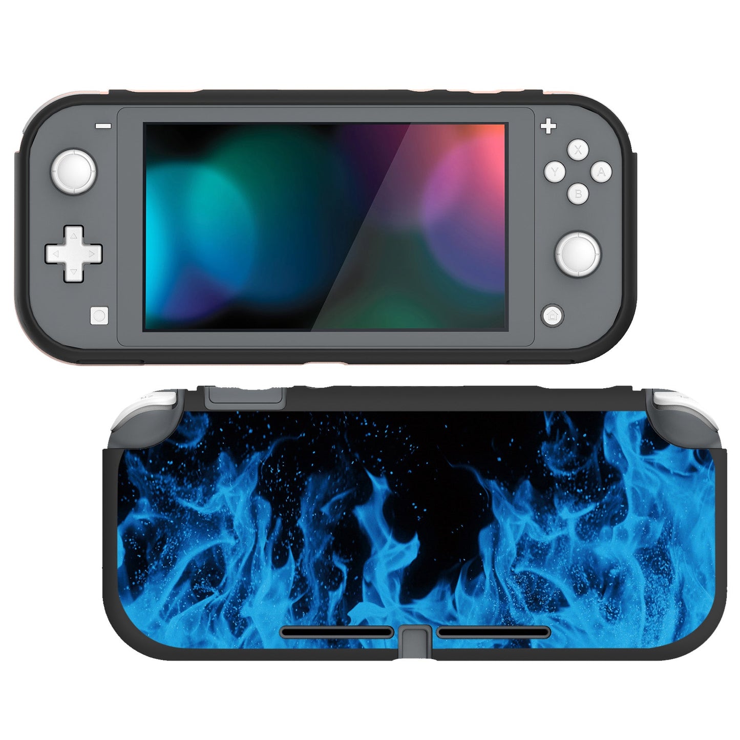 PlayVital Blue Flame Custom Protective Case for NS Switch Lite, Soft TPU Slim Case Cover for NS Switch Lite -  LTU6013 PlayVital