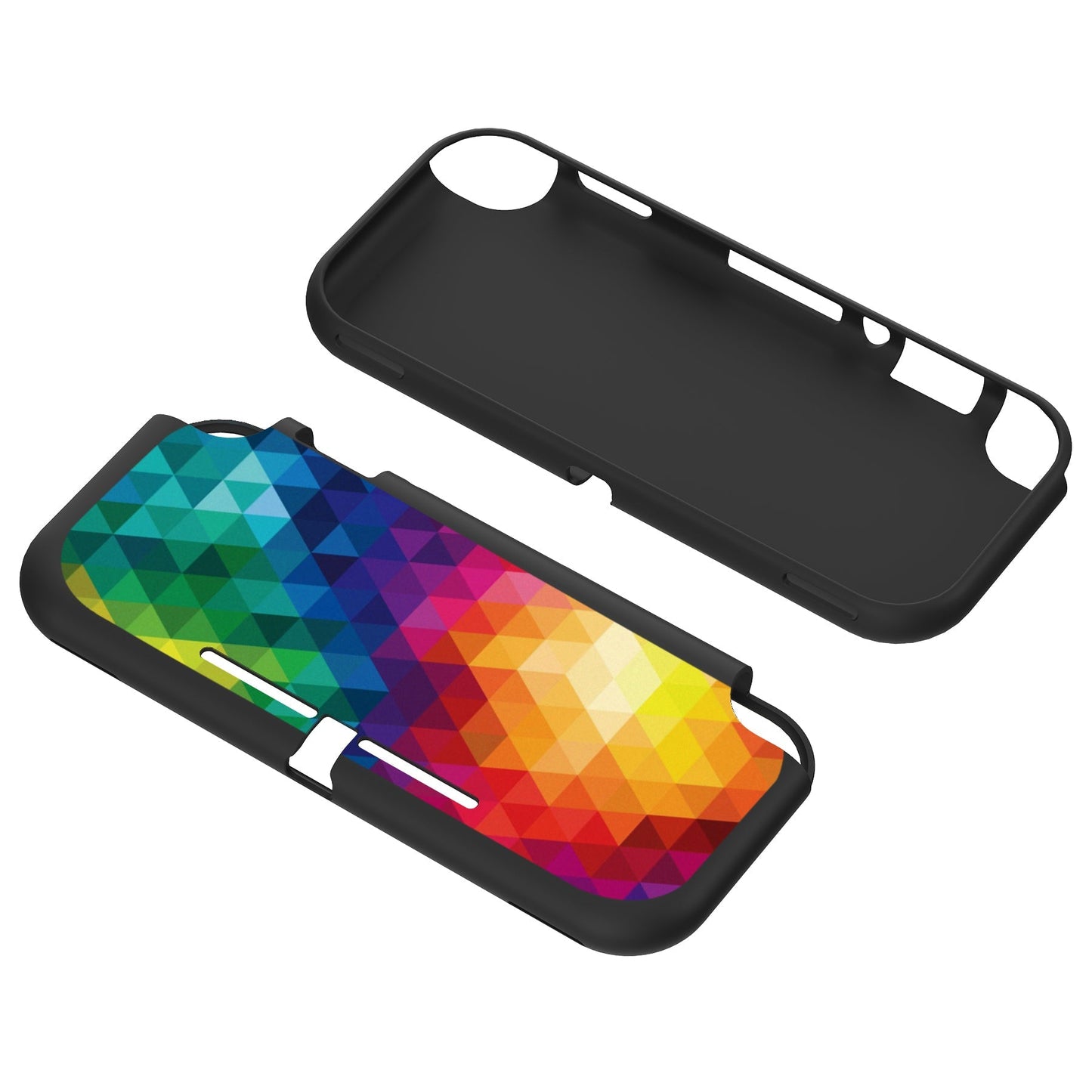 PlayVital Colorful Triangle Custom Protective Case for NS Switch Lite, Soft TPU Slim Case Cover for NS Switch Lite - LTU6014 PlayVital