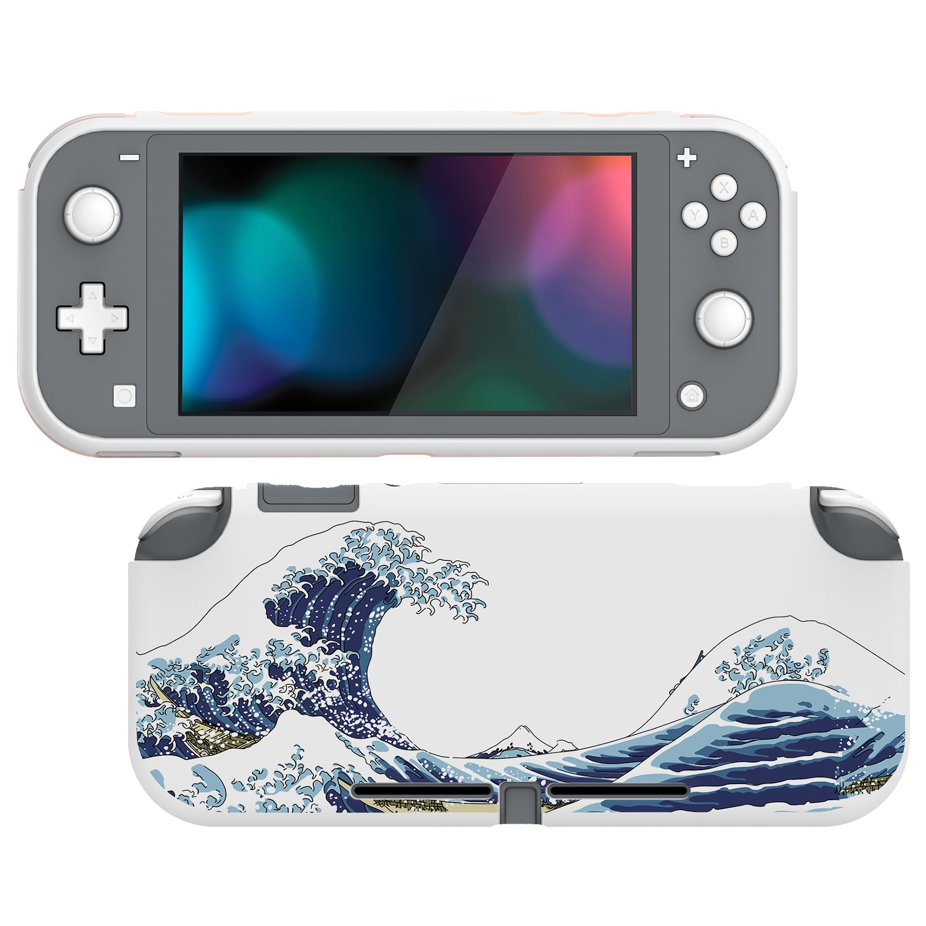 PlayVital The Great Wave Custom Protective Case for Nintendo Switch Lite, Soft TPU Slim Case Cover for Nintendo Switch Lite- LTU6017 PlayVital