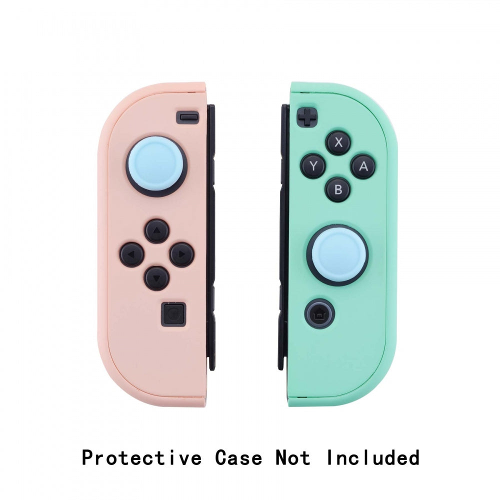 PlayVital Switch Joystick Caps, Switch Lite Thumb Stick Caps, Silicone Analog Cover for Switch OLED Joycon Thumb Grip Rocker Caps for Nintendo Switch Joy-Con Controller & Switch Lite & Switch OLED, 4 Pcs Heaven Blue - NJM1012 PlayVital